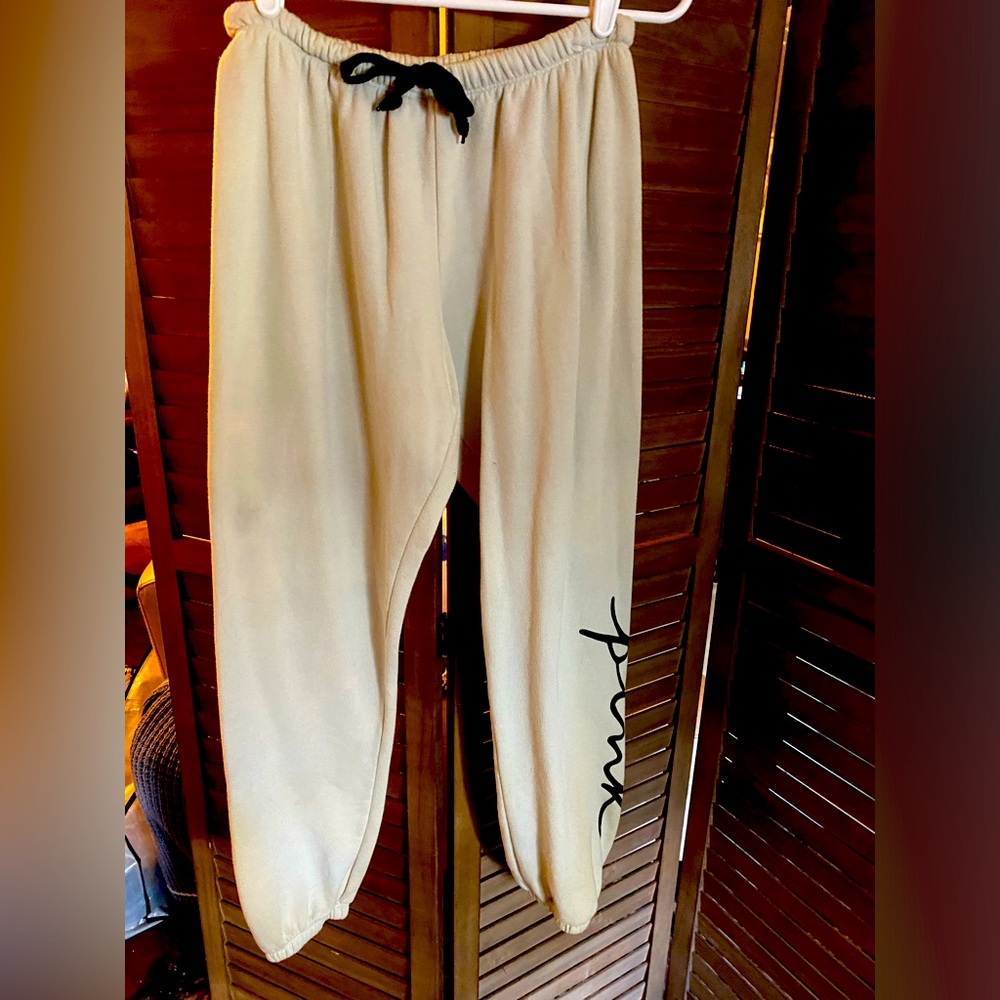 PINK Victoria Secret light grey joggers.